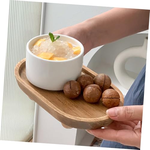 Toyvian Wooden Key Tray and Aromatherapy Display Tray, Multi-Functional Jewelry Holder and Decorative Vanity Plate for Entryway and Desk Organization