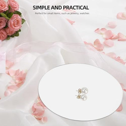 7.08 Inch Round Acrylic Mirror Board Photography Background Prop Reflective Display for Jewelry Watches Electronics Photo Studio Supplies
