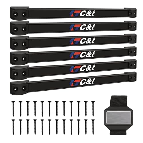 Magnetic Storage Organizer Tool Holder, Magnetic Tool Holder Strip, 6-Pack Magnetic Tool Bar,1-Pack Wrist Magnetic Holder for Garage,Shop and Kitchen | Garage Wall Mount Rack- Mounting Screws Included