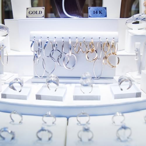 Remerry 8 Pieces Acrylic Display Block 4 x 4 x 1 Inch Clear Polished Acrylic Square Display Cube Block Stand Holder for Rings Jewelry Ornaments - size: 4 x 4 x 1 Inch