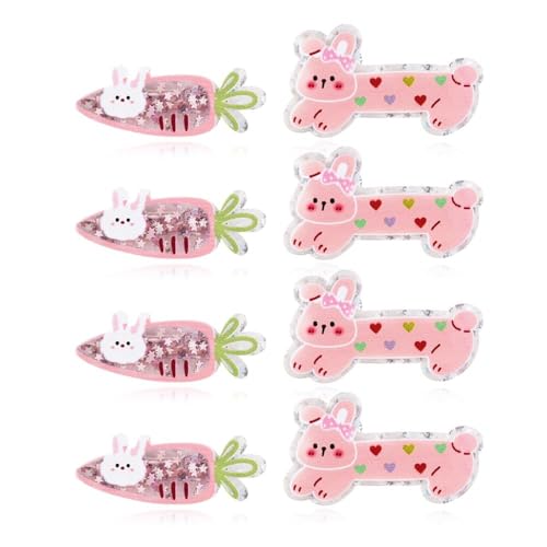 Easter Hair Clips for Women Girls Cute Rabbit Carrot Hairclips with Non-Slip Animal Theme Hairpins Hair Accessories for Easter Basket Stuffers Party Photo Props