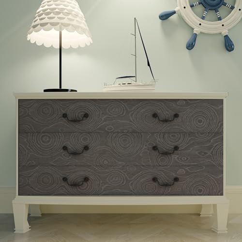 16"x118" Thickened Grey Wooden Wallpaper Textured Dark Peel and Stick Contact Paper Removable Adhesive Faux Retro Wood Vinyl Wrap Natural Wall Paper for Shelves Backsplash Background Wall - color: Dark Gray, size: 15.7" x 118"