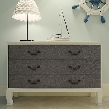 16"x118" Thickened Grey Wooden Wallpaper Textured Dark Peel and Stick Contact Paper Removable Adhesive Faux Retro Wood Vinyl Wrap Natural Wall Paper for Shelves Backsplash Background Wall - color: Dark Gray, size: 15.7" x 118"