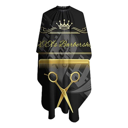 Custom Barber Cape, Personalized Haircut Salon Cape for Men - color: Barber-salon 4
