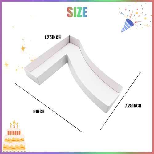 Charcuterie Cardboard Number Fillable Shaped Treat Decorative Box Anniversary Birthday Table Centerpiece (7 Style, 9inch) - size: 9inch, style: 7 Style