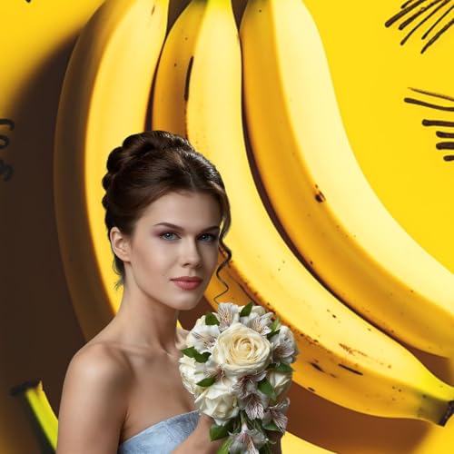 Yellow Banana Backdrop Background for Photography 5x7ft Photobooth Professional Photo Backdrop Curtains Video Photography Studio Photo Backgrounds Banner Booth Background Screen Parties - color: Yellow Banana