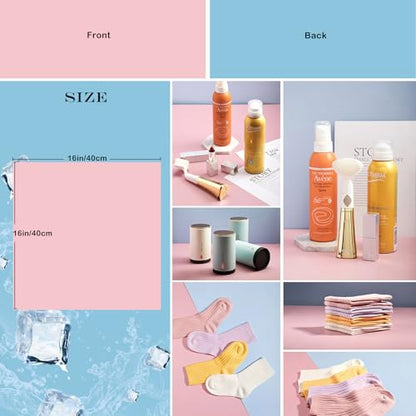 12PCS 24Patterns Multi-Function Photography Studio Background Boards Waterproof Reusable Photo Backdrops for Product Food Jewelry Cosmetics Props 16x16IN Double Sided