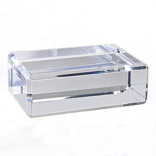 Mirart Clear Acrylic Beveled Cube (6" x 4" x 2") - size: 6" x 4" x 2" Bevelled