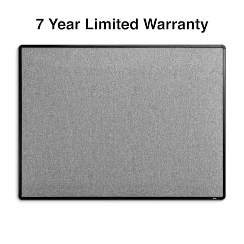 Staples Fabric Bulletin Board with Black Frame, 4 ft x 3 ft Wall Mounted Fabric Message Board for Office Home and Classroom - size: 36" x 48", style: Black Frame