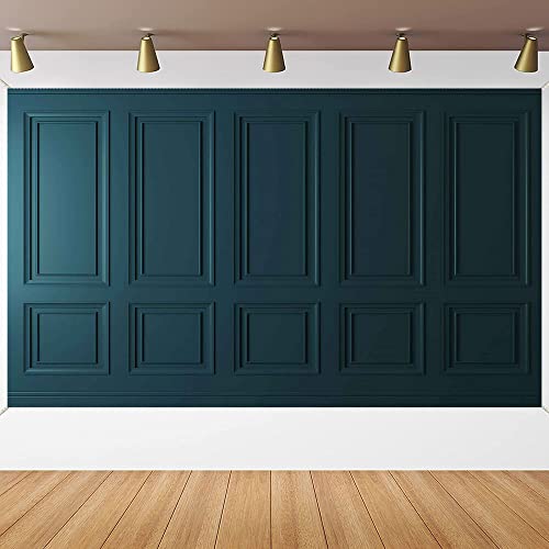 5x3Ft Empty Room Backdrops for Photography Blue Minimalist Simple Fashion Interior Wall Classic Vintage Elegant European Photography Wedding Background Studio Props BJRLEM937 - size: 5x3ft