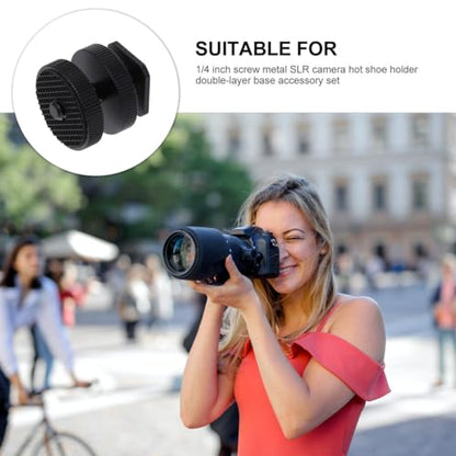 ARTIBETTER Hot Shoe Mount Adapter 1/4 Inch Tripod Screw Adapter for Camera Flash Led Light Microphone Compatible with DSLR Photography Accessories Set of 3