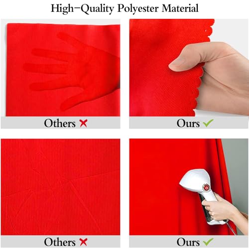 6x9FT Solid Red Screen Backdrop Background for Photography, Photo Backdrop Photoshoot Props - color: Red, size: 6X9ft
