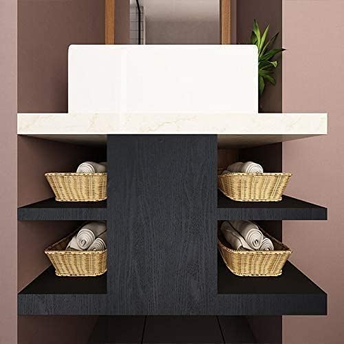 Black Wallpaper - Wood Peel and Stick Wallpaper – Black Wood Self-Adhesive & Removable Wall paper for Countertop Furniture Kitchen Wall, Countertop Contact Paper, Easy to Clean, 11.8''×393'' Vinyl - size: 11.8" x 393"