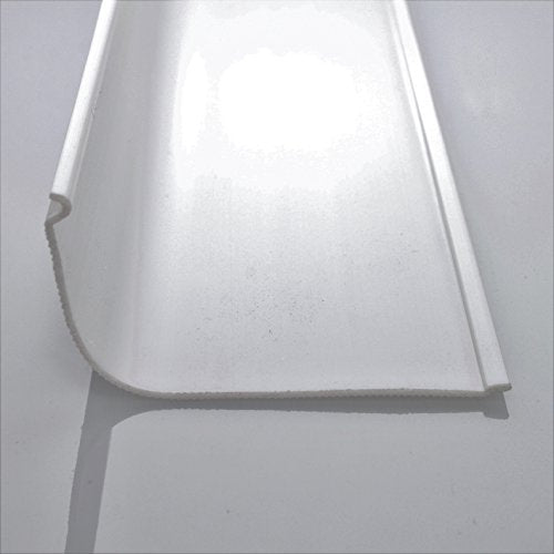 Beam Lighting Under Cabinet Light Cover Replacement | White Ribbed Acrylic Diffuser (Curved, 12") - size: 12 Inch, style: Curved