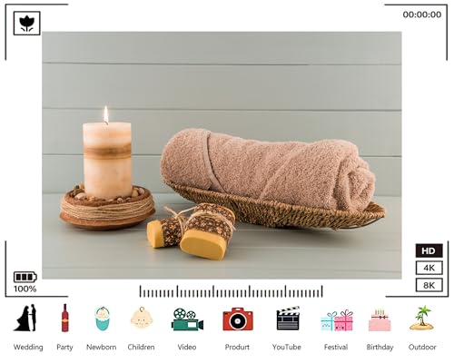 Trykid 8x6ft Spa Inspired Neutral Tone Backdrop with Candle Towel Soap Elements Photography Background Relaxing Home Decor Wellness Party Decoration Photo Booth Prop Fabric - size: 8x6ft