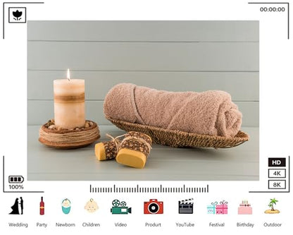 Trykid 6x4ft Spa Inspired Neutral Tone Backdrop with Candle Towel Soap Elements Photography Background Relaxing Home Decor Wellness Party Decoration Photo Booth Prop Fabric - size: 6x4ft