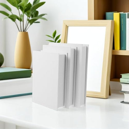 Generic 6pcs Faux Book Set for Decor Stackable White Blank Books - Modern Farmhouse Shelf Styling Model - Aesthetic Coffee Table Mantel Display Props