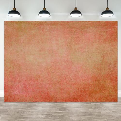 5x3ft Vintage Coral Pink Backdrop Abstract Textured Photography Background for Portrait Product Photoshoot Wedding Birthday Party Decor Boho Style Studio Video Prop Retro Gradient Banner - color: color 21, size: 5x3ft