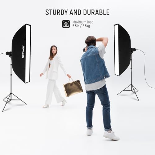 NEEWER Photography Light Stand, 7 Feet / 210cm Aluminum Alloy Photo Studio Tripod Stands for Video, Portrait and Photography Lighting, Reflectors, Soft Boxes, Umbrellas, Backgrounds (2 Pieces) - style: 210cm/2- Pack