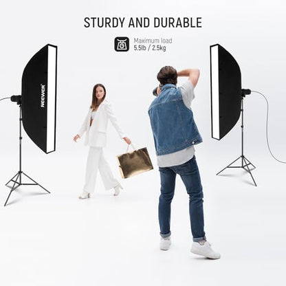 NEEWER Photography Light Stand, 7 Feet / 210cm Aluminum Alloy Photo Studio Tripod Stands for Video, Portrait and Photography Lighting, Reflectors, Soft Boxes, Umbrellas, Backgrounds (2 Pieces) - style: 210cm/2- Pack