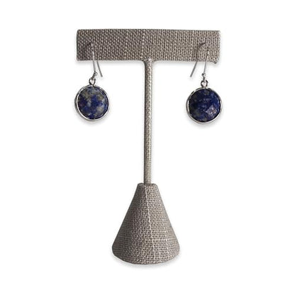 6Pcs Set Earring T Stand Display Set, Jewelry Display Stand for Showroom and Tradeshow Showcase Displays, various materials, 4 1/2 H in; 5 3/4 H in; 6 3/4 H in (Grey Linen) - color: Grey Linen