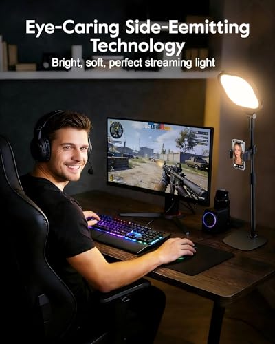 Video Conference Lighting for Zoom Meeting, Ring Light for Desk with Flexible Stand, 30 Light Modes Zoom Lighting for Computer, Desk Ring Light & Memory Function for Video Calls, Live Stream, Webcam - size: 1Pack