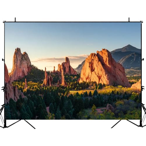5x7ft Photography Backdrop Sunrise Garden Gods Colorado Springs Photo Backdrop Photography Background for Photoshoot Portrait Video Party Photo Studio Prop Booth - color: Color7