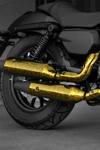 12"x60" (1FTx5FT) Golden Yellow PET Marble Forged Carbon Fiber Textured Gloss Vinyl Wrap Auto Car Sticker Decal Film Sheet Bubble Free Air Release Technology with Tool Kit - color: Golden Yellow, size: 12"x60" (1FTx5FT)