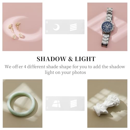 Product Photography Backdrops, 16x11.5 Inch Photo Backdrop Board Kit, 8Pcs 16 Patterns with 2Pcs Photo Shadow Maker for Makeup Product Shooting, Food Jewelry Cosmetics Photography - color: 8pcs patterns+2 pvc shadow