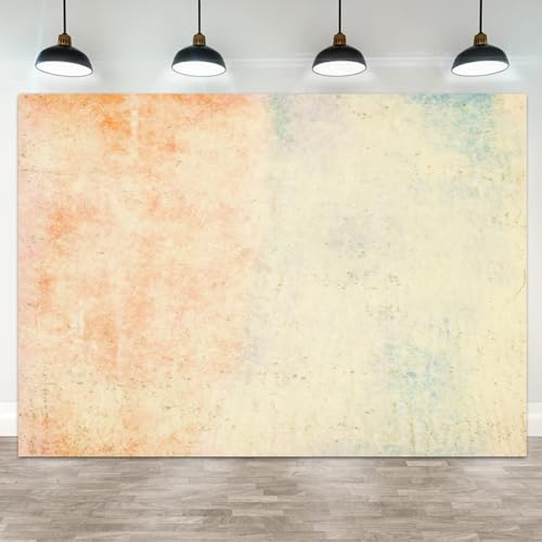 5x3ft Vintage Watercolor Abstract Backdrop with Soft Pastel Orange and Blue Gradient Distressed Textured Background for Photography Portrait Photoshoot Studio Aesthetic Boho Neutral Banner - color: color 24, size: 5x3ft