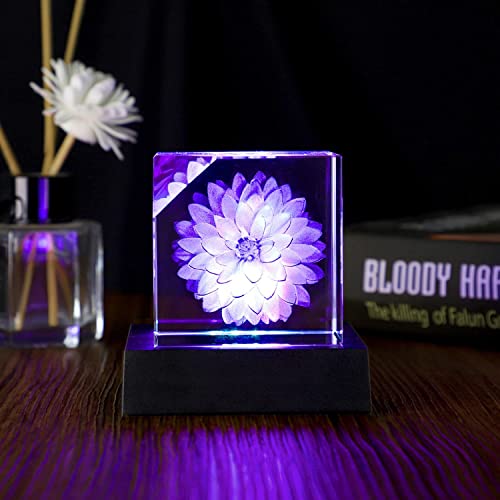 Facmogu 9 LED Lights Base for Crystal 3D Glass Art, USB/Battery Powered LED Display Base Stand, Pedestal Color Show Stand for Crystal Awards, Trophies, Statues, Figurines - color: Multicolor