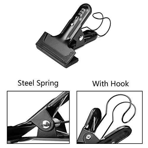 Backdrop Spring Clamps With Hook- 4 Pack of 4" Heavy Duty Clips for Photography Background Stands, Woodworking & Home Improvement Projects - size: 4 Packs