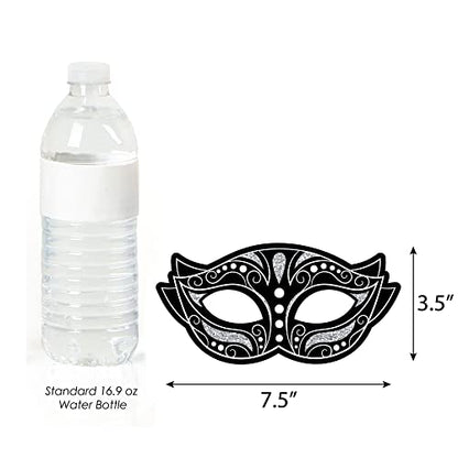Big Dot of Happiness Masquerade Masks - Paper Card Stock Venetian Mask Party Photo Booth Props Kit - 10 Count