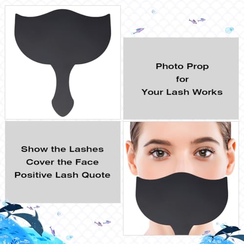 NBEADS 4 Pcs 4 Colors Eyelash Technician Photo Prop, Beauty Handle Acrylic Lash Tech Photo Prop for Lash Tech Supplies Lash Room, 5.9x6.9inch