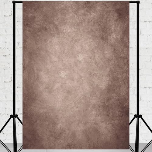 Mocsicka Brown Photography Backdrops Texture Abstract Photo Backdrop Vintage Headshot Portrait Background for Photography Studio Props (Brown, 8x10ft) - color: Brown, size: 8x10ft