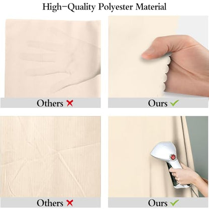 Cream Photo Backdrop for Photoshoot 5x7ft, Zoom Meeting Photography Backdrop Studio Shooting Props - color: Cream, size: 5x7ft