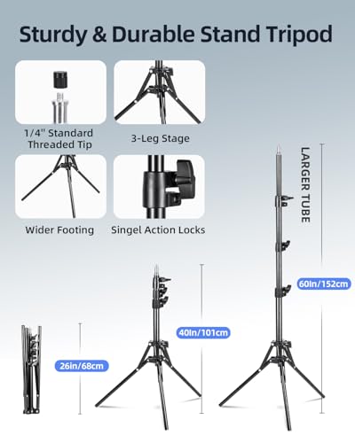 Skytex Softbox Lighting Kit 16x16in Soft Box 1Pack Upgrade 135W 2700-6400K 100V-240V E27 LEDBulb Continuous Photography Lighting,Photo Studio Light Equipment for Camera Shooting Video Recording