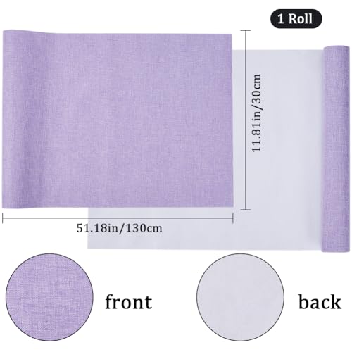 CRASPIRE 51x11.8 Linen Book Cloth Light Purple Lilac for Books Binding Fabric Surface Paper Backed Bookcover Woven Cloth Books Album Scrapbooking Archival Covering Protector Bookbinding Supplies - color: Lilac