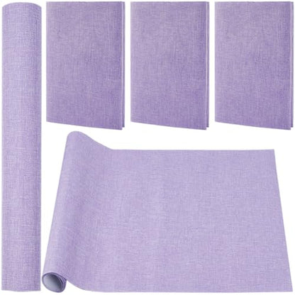 CRASPIRE 51x11.8 Linen Book Cloth Light Purple Lilac for Books Binding Fabric Surface Paper Backed Bookcover Woven Cloth Books Album Scrapbooking Archival Covering Protector Bookbinding Supplies - color: Lilac