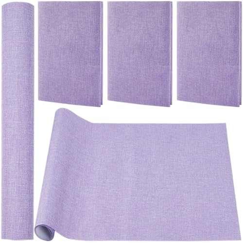 CRASPIRE 51x11.8 Linen Book Cloth Light Purple Lilac for Books Binding Fabric Surface Paper Backed Bookcover Woven Cloth Books Album Scrapbooking Archival Covering Protector Bookbinding Supplies - color: Lilac