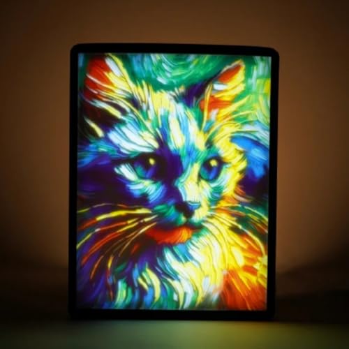2PCS CMYK Lithophane LED Backlight Board Kit Compatible with Bambu lab A1/A1 mini/P2S/X1C/H2D 3D Printers,PCB Light Replacement Kit with USB power cable and Connection Cable for 3D Printed Photo Model - color: 2 PCS CMYK Lithophane LED