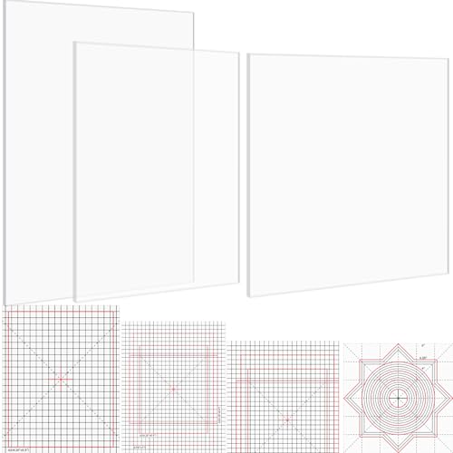 Photopolymer Grip Mat with Printed Guides for Stamping,Multi-Use Non-Slip Sticky Mats Fit in Stamp Positioning Tool for Card Making Hold Your Cardstock in Place When Stamping 4.75" x6/6x6/6.5x8.5 - color: 4.75"x6+6x6"+6.5x8.5" 3pcs Grips Mat + 8aligment