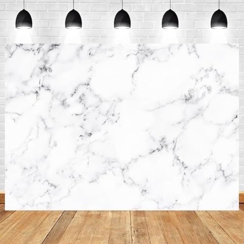 5x3ft White Marble Backdrop Photography Background for Photo Studio Parties Events Videos Shoots Celebrations Banner Decorations - color: Color 3, size: 5x3ft