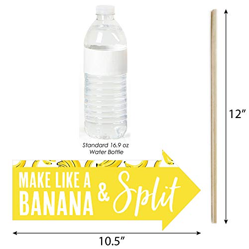 Big Dot of Happiness Funny Let's Go Bananas - Tropical Party Photo Booth Kit - 10 Piece