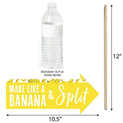 Big Dot of Happiness Funny Let's Go Bananas - Tropical Party Photo Booth Kit - 10 Piece