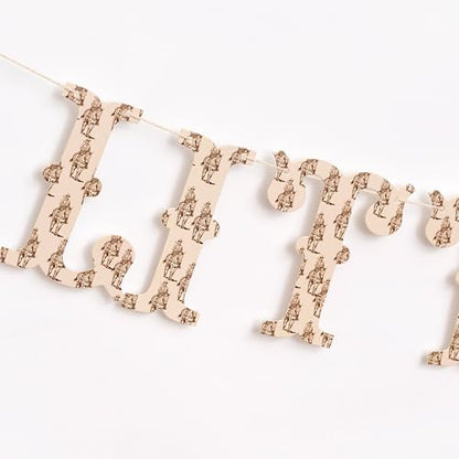 ZAIBIANHAO Little Cowboy Banner - West Cowboy Rodeo Hanging Banner,Western Baby Shower Birthday Party Decorations,Wild West Rustic Party Supplies - color: brown cowboy