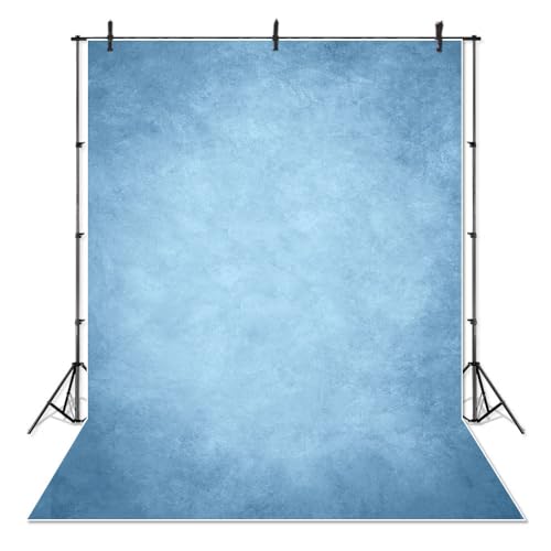 Mocsicka Light Blue Photography Backdrop Light Blue Abstract Texture Photo Backdrop Vintage Headshot Portrait Background for Photography Photo Booth Props - color: Light Blue, size: 6.5x10ft