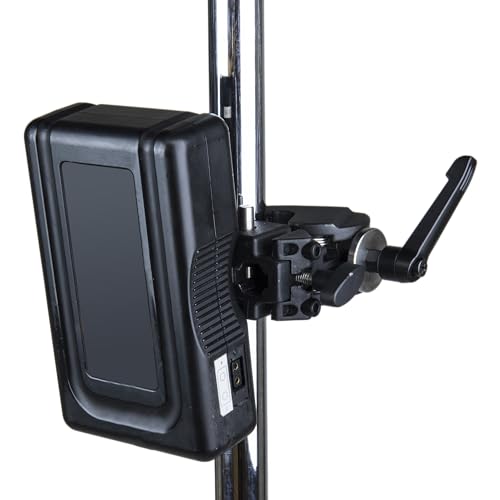 Kupo Super Convi Clamp with V-Lock Set Complete All-in-One Mounting System with V-Lock Base Extension Handle and Wedge for Photography and Video Rigging Applications (KG705411)