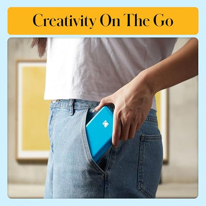 Kodak Step Instant Color Photo Printer with Bluetooth/NFC, ZINK Technology & Kodak App for iOS & Android (Blue) Starter Bundle - color: Blue, style: Starter Bundle