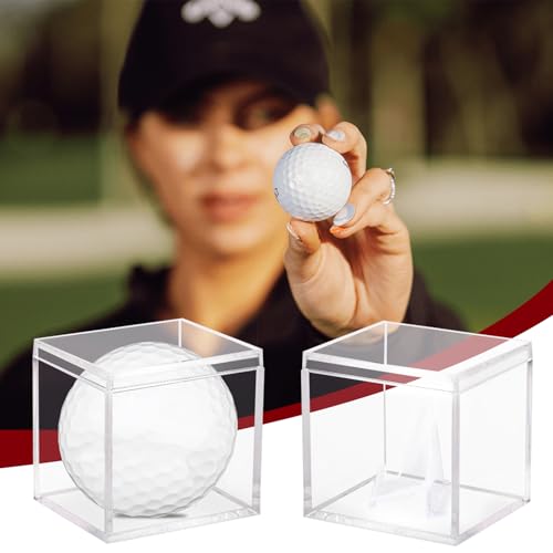 3 Pack Championship Ring Display Case Clear Acrylic Display Case Mini Football Baseball Softball Ring Holder Display Box Single Coin Stand 1 Slot Ring Hole Storage Box for Sports Fans, 2.16 Inch - size: 3 Pack